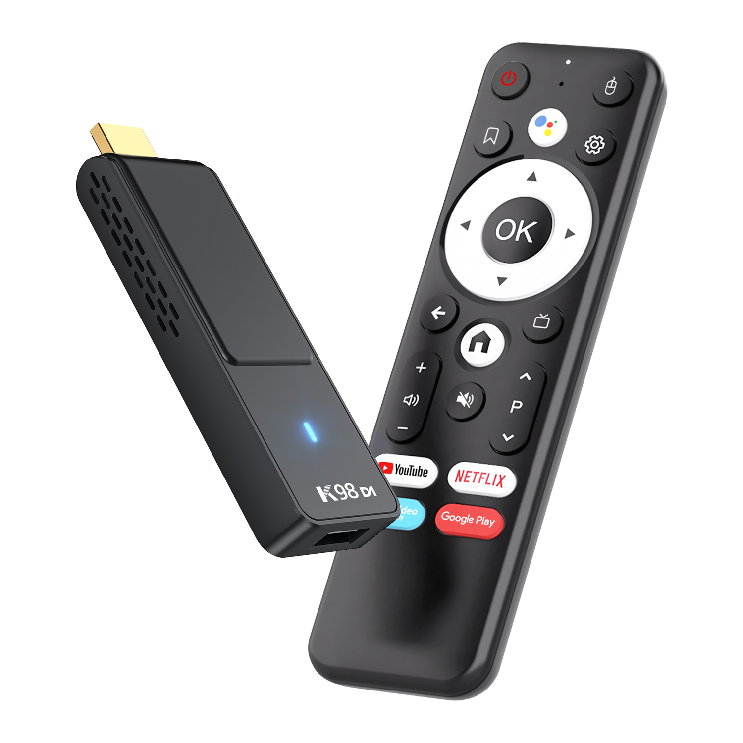 K98 D1 Android Tv Stick 4K HD 2.4G Wifi IR Remote Android 14 ATV RK3518 Bluetooth voice-activated remote