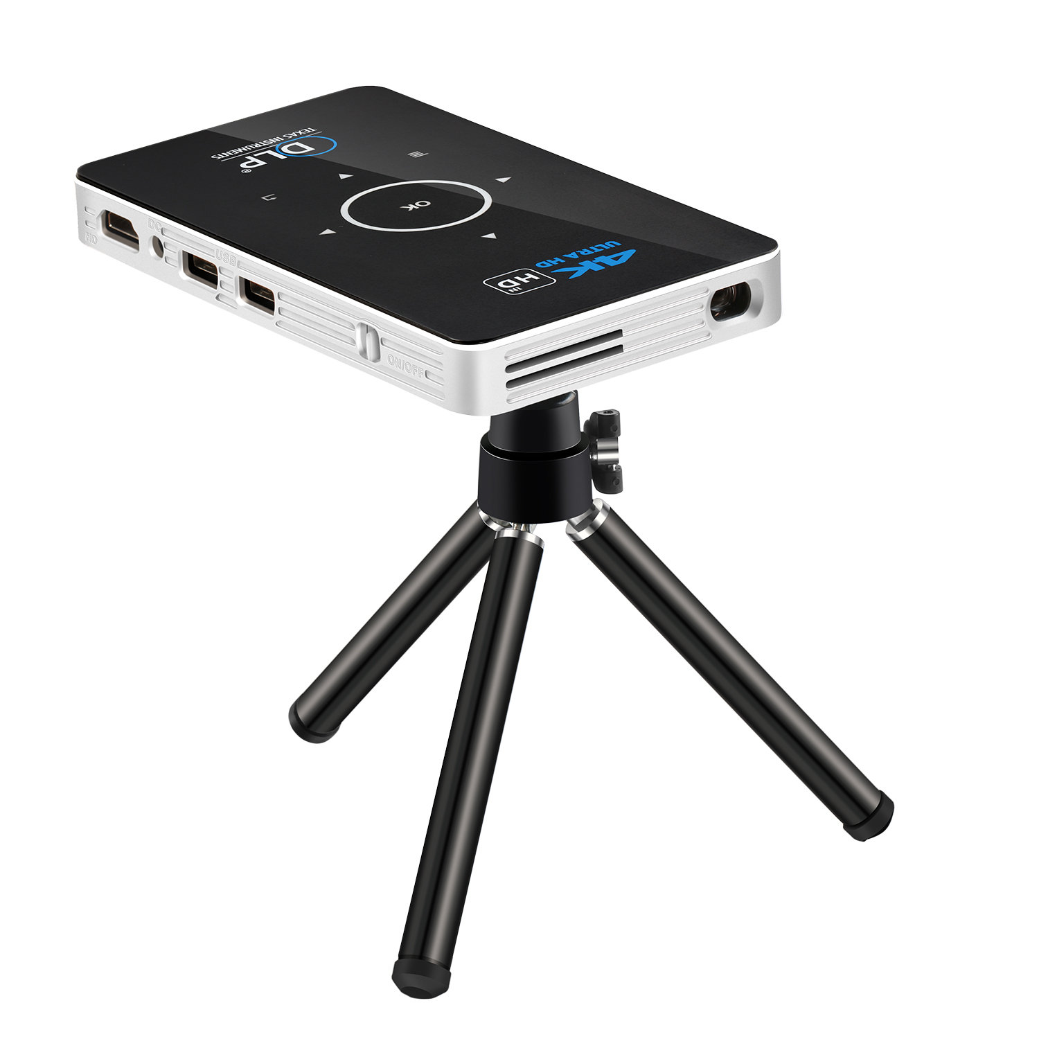 Enjoyable P6 Mini Projector DLP Android 9.0 WiFi Wireless Portable Movie Home Cinema For Smartphone Miracast Airplay